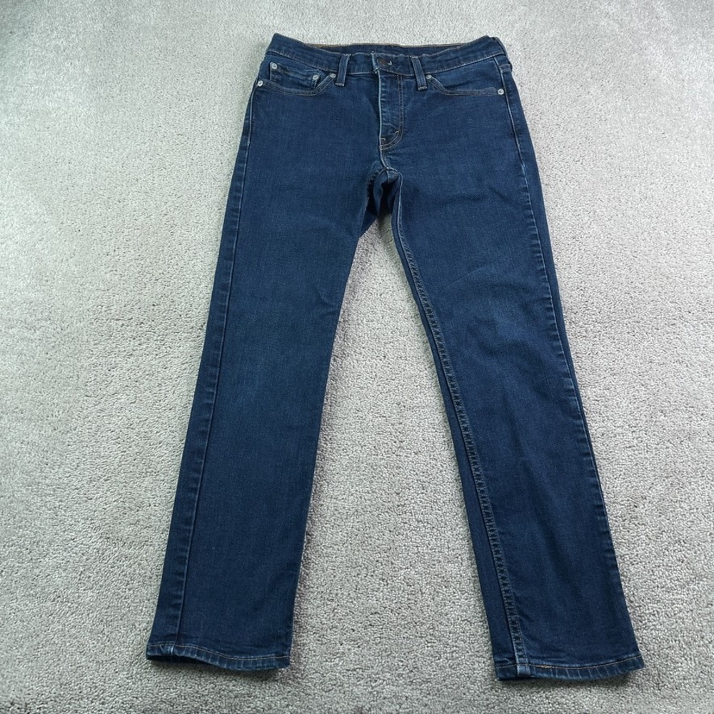Levis Jeans Men 30x30 Blue 511 Slim Fit Straight Dark Wash Stretch Denim Classic